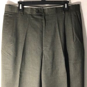Zanella Bennett Dress Pants Olive Wool Italy 34x26